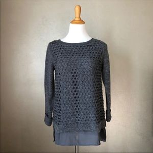 The Limited knit grey oversized sweater